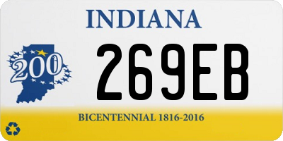 IN license plate 269EB