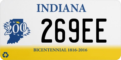 IN license plate 269EE