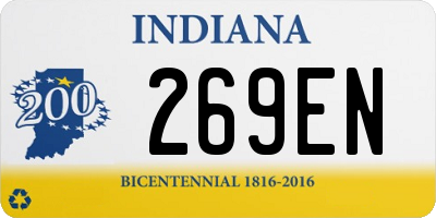 IN license plate 269EN