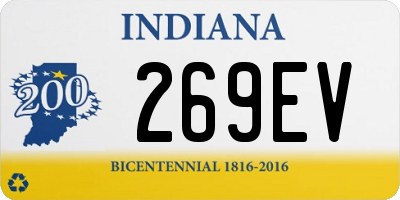 IN license plate 269EV