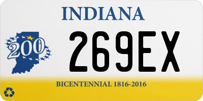 IN license plate 269EX