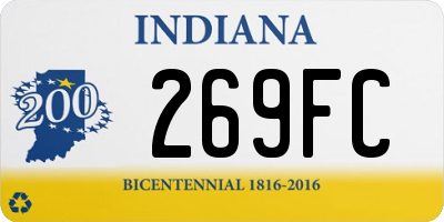 IN license plate 269FC