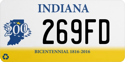 IN license plate 269FD