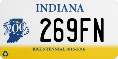 IN license plate 269FN