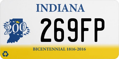 IN license plate 269FP