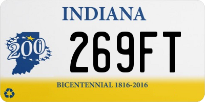 IN license plate 269FT