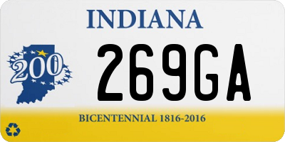 IN license plate 269GA