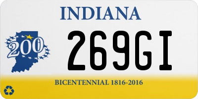 IN license plate 269GI