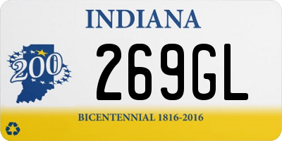 IN license plate 269GL