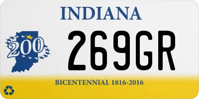 IN license plate 269GR