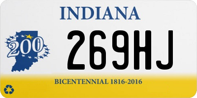 IN license plate 269HJ