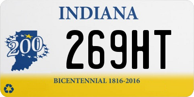 IN license plate 269HT