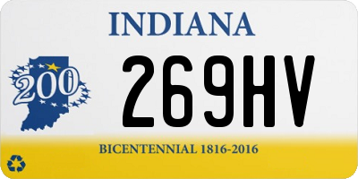 IN license plate 269HV