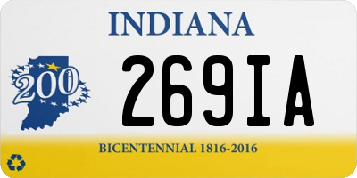 IN license plate 269IA