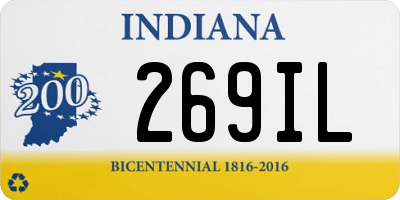 IN license plate 269IL