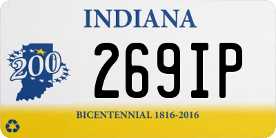 IN license plate 269IP