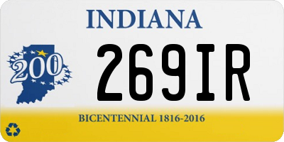 IN license plate 269IR