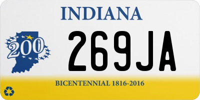 IN license plate 269JA