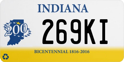 IN license plate 269KI