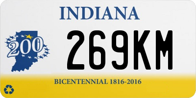 IN license plate 269KM