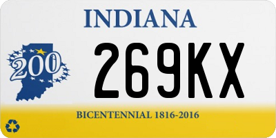 IN license plate 269KX