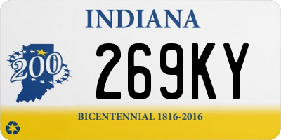 IN license plate 269KY