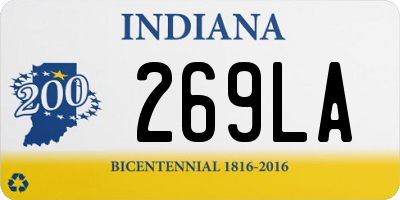 IN license plate 269LA