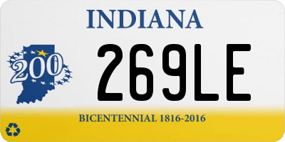 IN license plate 269LE