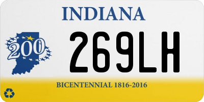 IN license plate 269LH