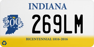 IN license plate 269LM