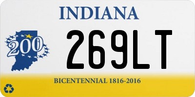 IN license plate 269LT