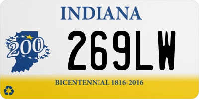 IN license plate 269LW