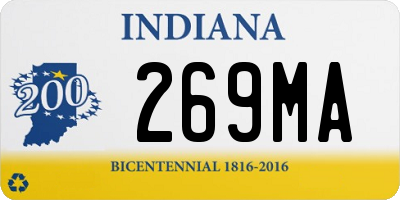 IN license plate 269MA