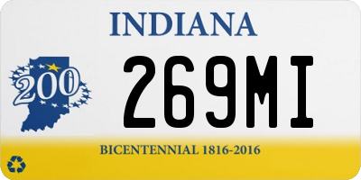 IN license plate 269MI