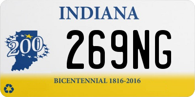 IN license plate 269NG