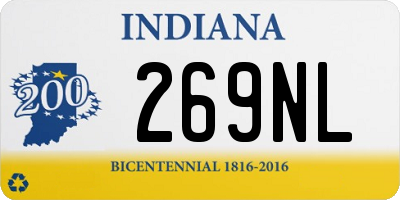 IN license plate 269NL