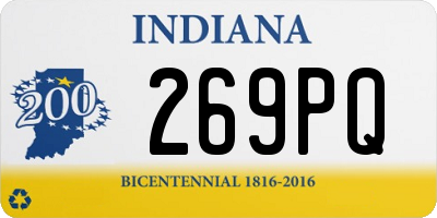IN license plate 269PQ