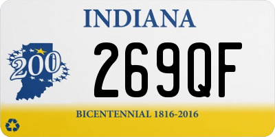 IN license plate 269QF