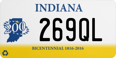 IN license plate 269QL