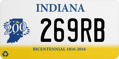 IN license plate 269RB