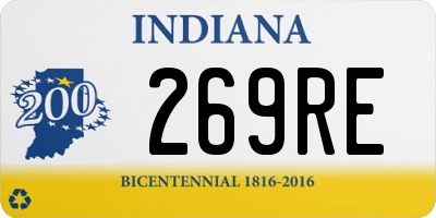 IN license plate 269RE