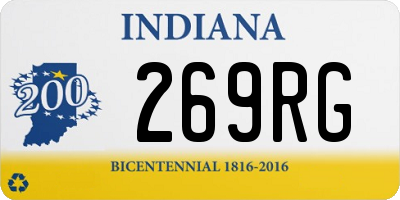 IN license plate 269RG