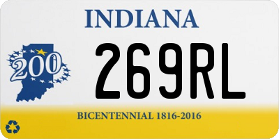 IN license plate 269RL