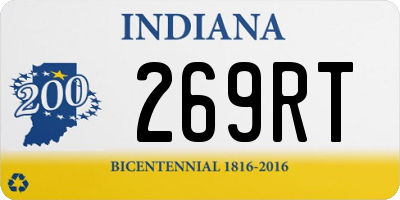 IN license plate 269RT