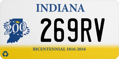 IN license plate 269RV