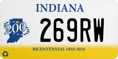 IN license plate 269RW