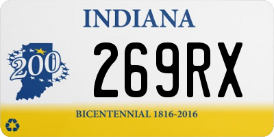 IN license plate 269RX