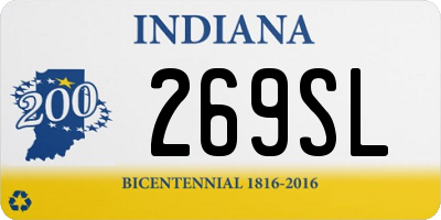 IN license plate 269SL