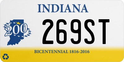 IN license plate 269ST