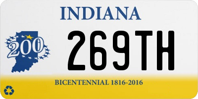 IN license plate 269TH